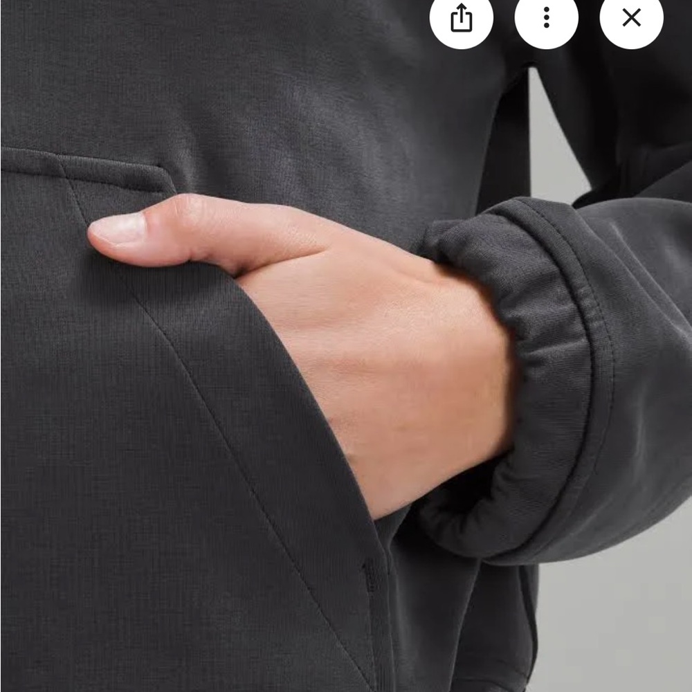 Lululemon Charcoal Brushed Softstreme Half Zip - Picture 8 of 8